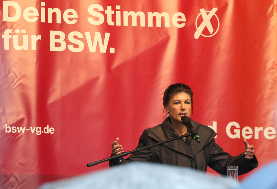 Sahra Wagenknecht im Wahlkampf (Bild: Reuters)