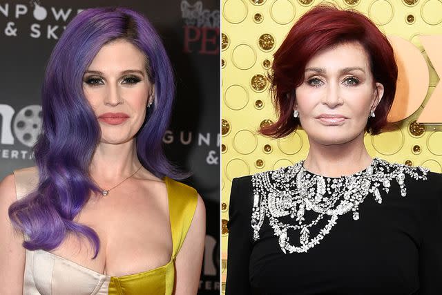 <p>AFF-USA/Shutterstock; Frazer Harrison/Getty</p> Kelly Osbourne arriving at "Dolly Parton's Pet Gala" in January 2024 (L) and Sharon Osbourne