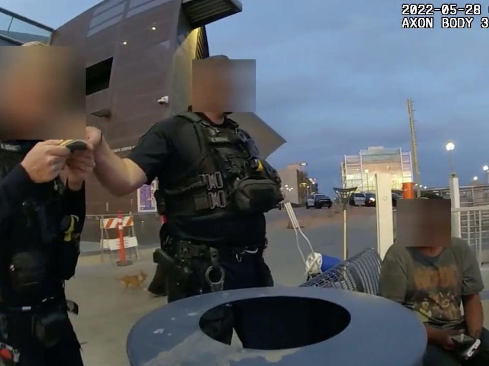 Tempe police body camera video shows officers speaking to Sean Bickings moments before he jumped into an Arizona lake and drowned.