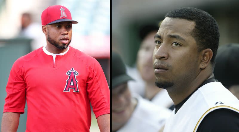 Luis Valbuena, left, and Jose Castillo have reportedly died in a car accident in Venezuela. (Getty)