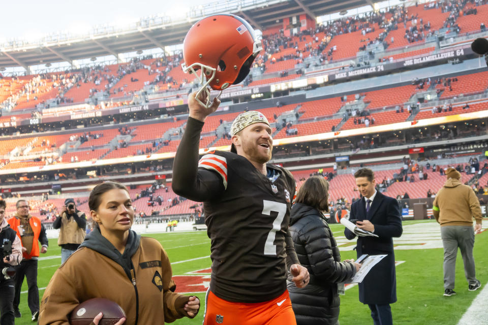 Browns Jets Corey Bojorquez Dustin Hopkins