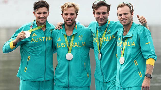 The Australian men's four couldn't break Great Britain's stranglehold on the men's four, which has stretched to five Olympics.