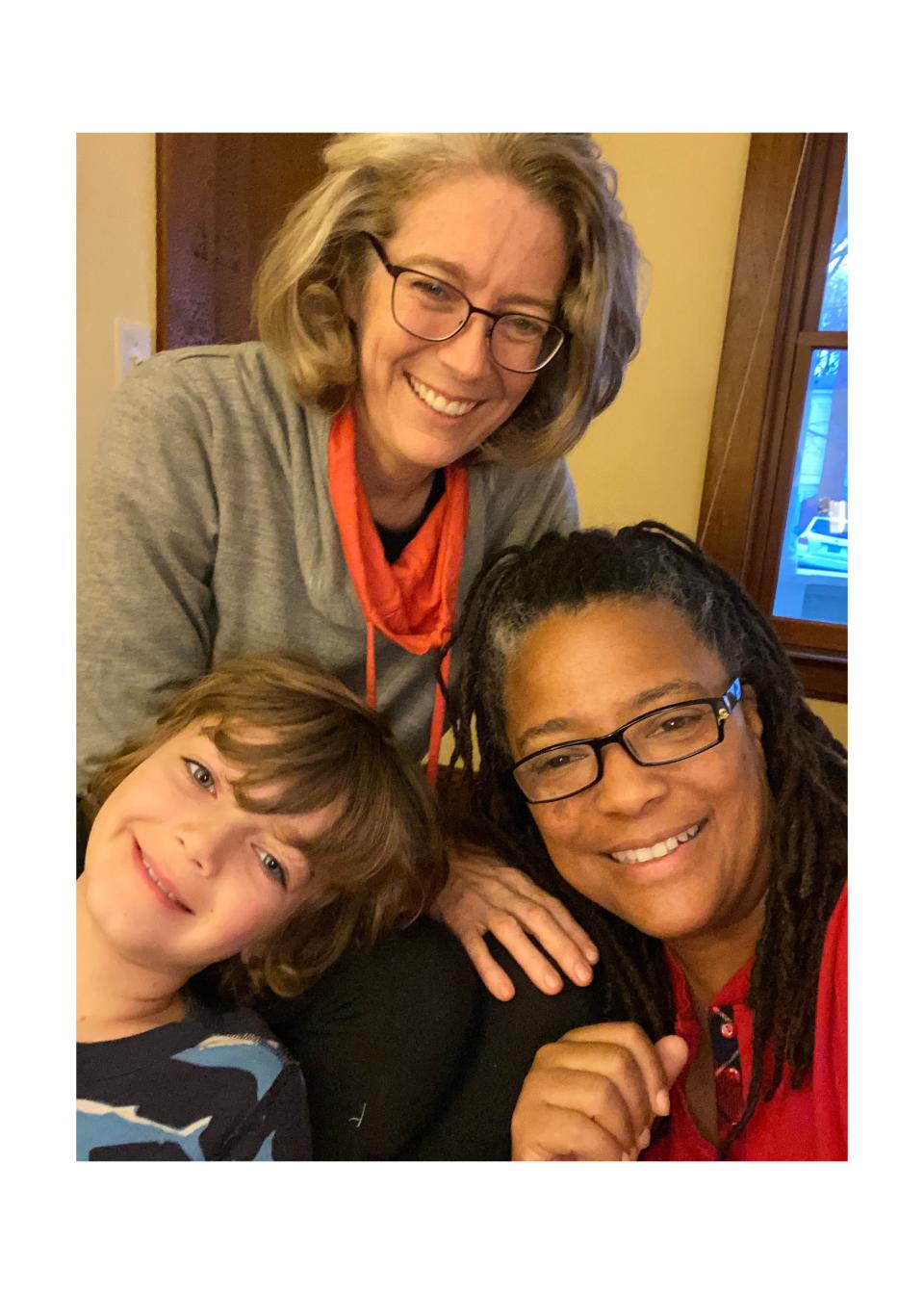 Nadine Smith, right, is shown with her wife, Andrea, and son, Logan.