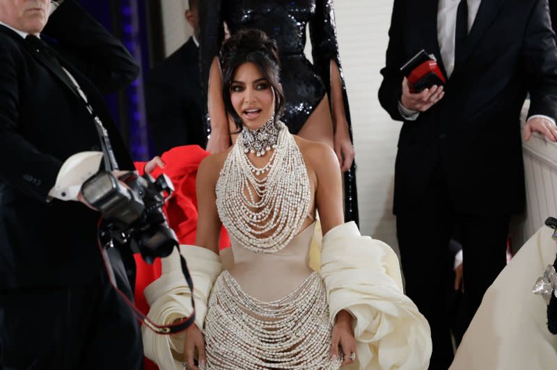 Kim Kardashian arrives on the red carpet for The Met Gala at The Metropolitan Museum of Art on May 1, 2023. She has been named GQ's 2023 Man of the Year. File Photo by John Angelillo/UPI