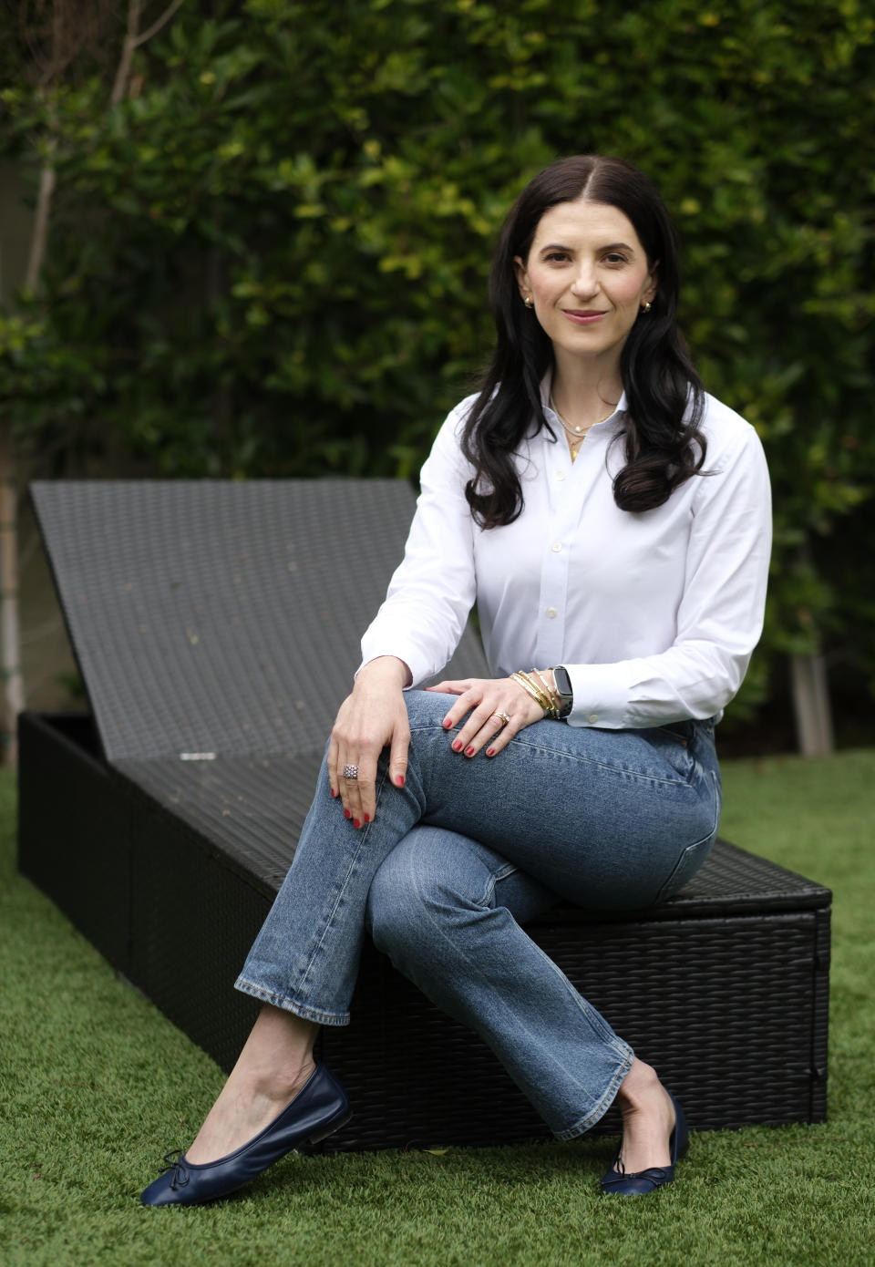 Author Rebecca Serle poses for a portrait in West Hollywood, Calif., on Feb. 29, 2024, to promote her latest book "Expiration Dates." (AP Photo/Chris Pizzello)