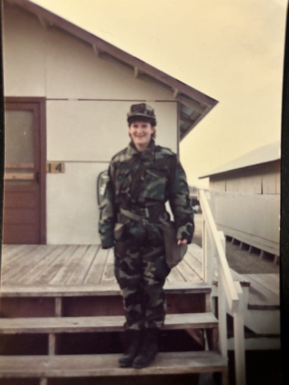 Nancy Radoslovich of Mahwah during her 1990-91 tour of duty as an operating room nurse with the U.S. Navy Nurse Corps in Kuwait during Operation Desert Storm.