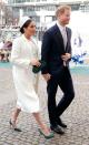 <p>At the Commonwealth Day service at Westminster Abbey on March 2019 in London, Meghan went for a white coat and pillbox hat combo to accent a black and white dress. <br></p>