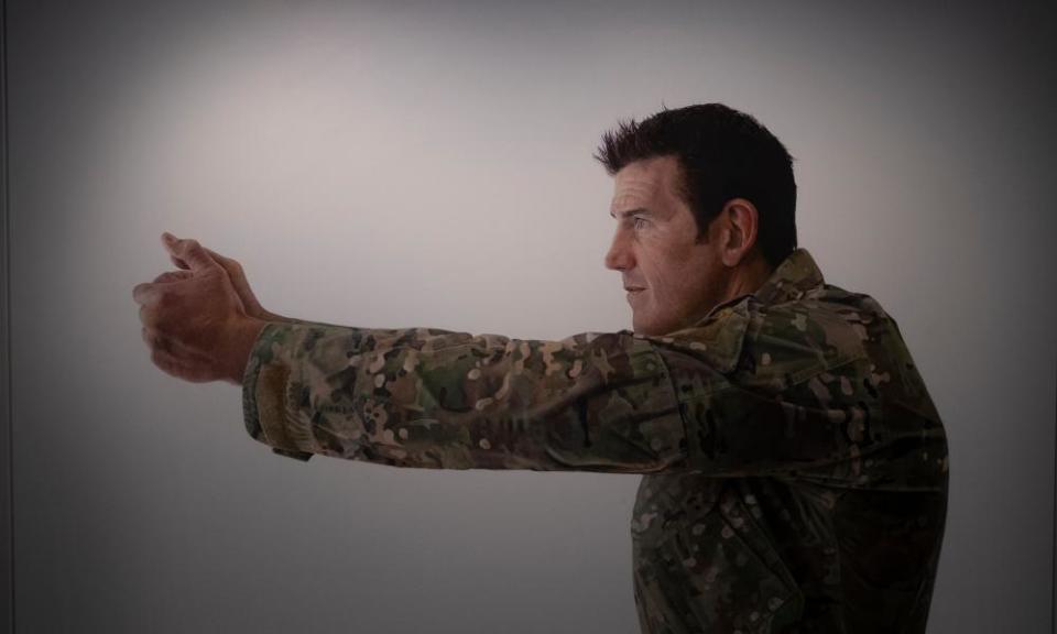 Pistol grip, a portrait of Ben Roberts-Smith by Michael Zavros in the Australian War Memorial in Canberra