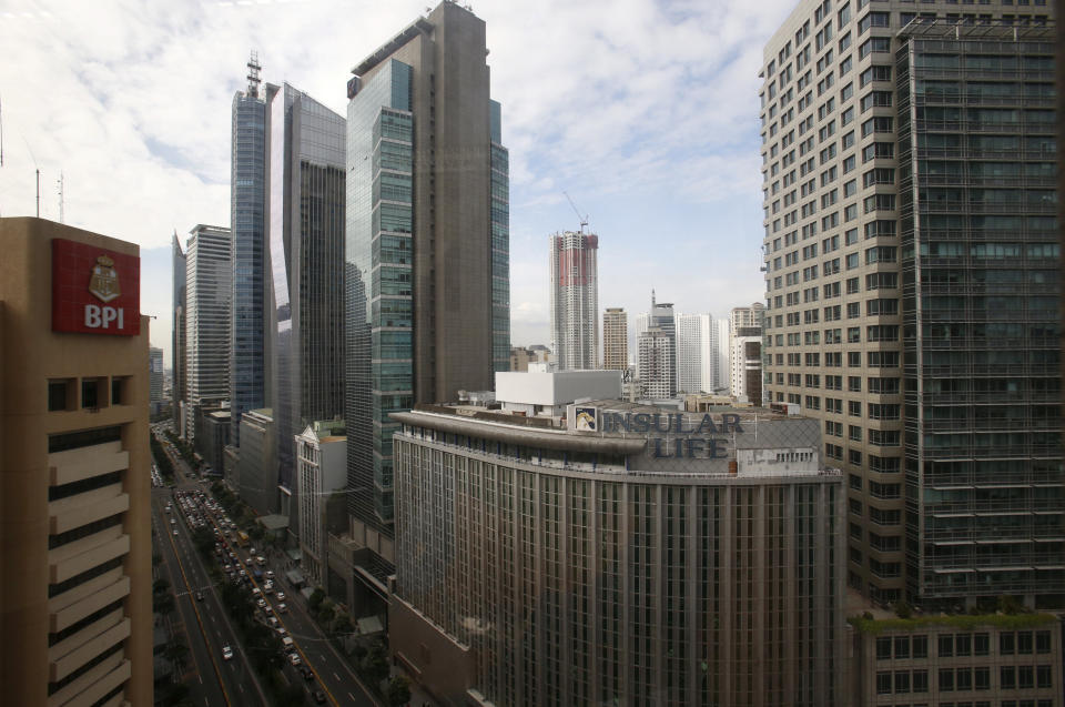 A view of Makati skyline in Manila’s financial district. REUTERS/Erik De Castro/File Photo