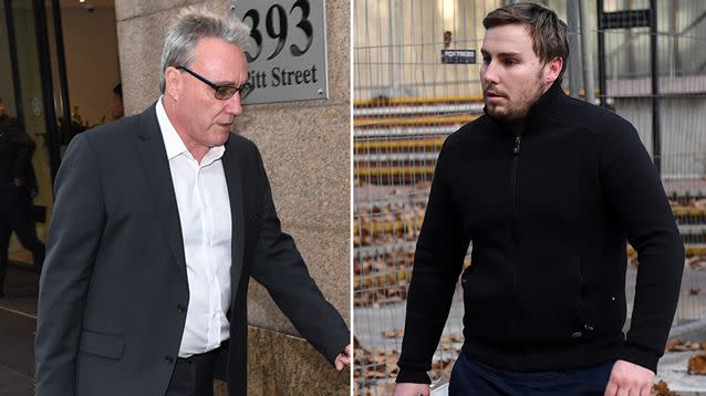 ATO deputy commissioner Michael Cranston (left) has been cleared of fraud charges after his son Adam Cranston (right) was arrested in relation to a $165M fraud sting. Source: AAP