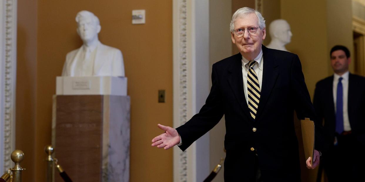 Senate Minority Leader Mitch McConnell at the Capitol on November 14, 2022.