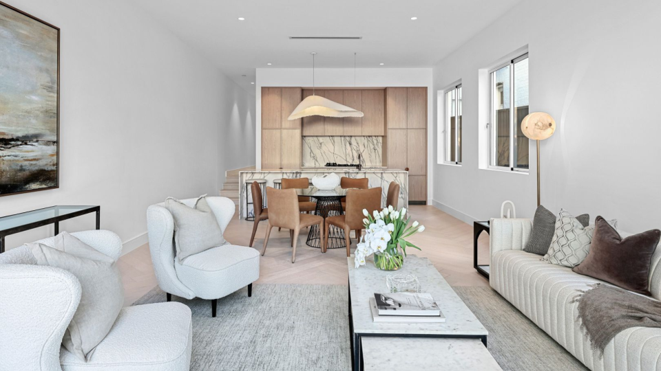 The living and dining area of the Erskineville that sold for $4.2 million.