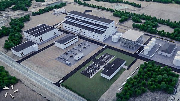 aerial view of a building