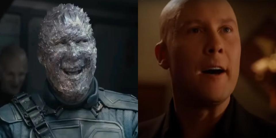 Michael Rosenbaum in "Guardians of the Galaxy Vol. 3" (left) and "Smallville" (right).
