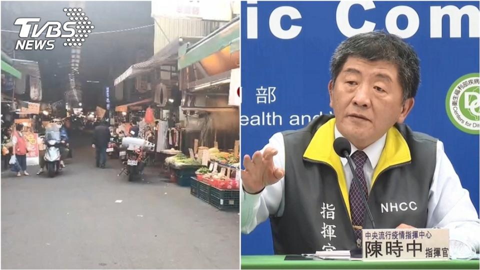 八德大湳市場水果攤老闆印陳時中「警語」海報提醒民眾。（圖／TVBS資料畫面）