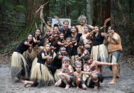 <p>Prince Harry posed for pictures with the members of the Butchulla people, who are the traditional owners of Fraser Island. Photo: Getty Images </p>