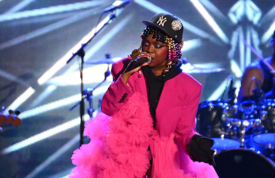 Lauryn Hill performs during the Hip Hop 50 Live concert at Yankee Stadium in the Bronx borough of New York City on Aug. 11, 2023.