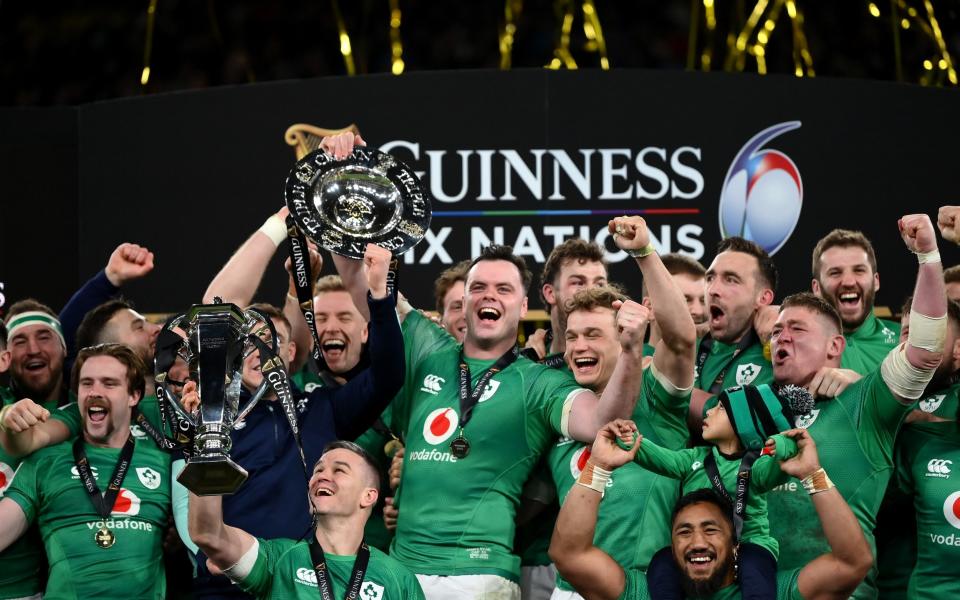 The Ireland squad celebrate a well-deserved Grand Slam - Getty Images/Dan Mullan