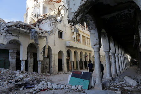 Historic buildings, that were ruined during a three-year conflict, are seen in Benghazi, Libya February 28, 2018. REUTERS/Esam Omran Al-Fetori