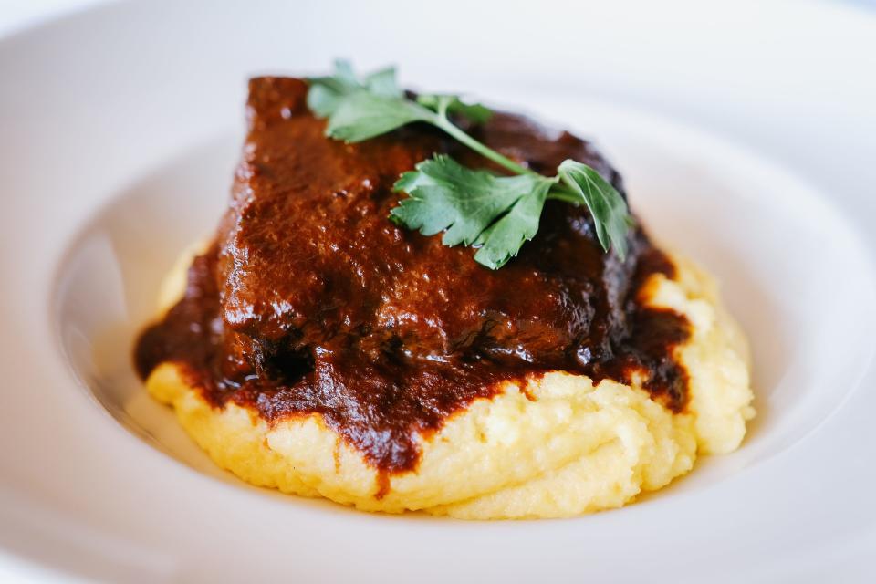 Opening in mid-February in Boca Raton, Mia Rosebud will feature Italian cuisine, like this beef short rib and polenta, as well as prime steaks.