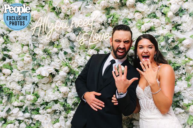 <p>Alicia King Photography</p> Sam Derosa and Shane Carlyle at their Sept. 23 wedding in East Bridgewater, Massachusetts.