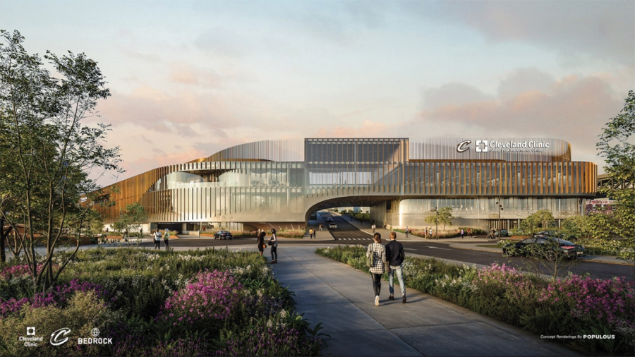 Concept rendering of the Cleveland Clinic Global Peak Performance Center (Credit: Populous)