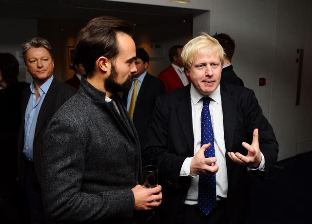 Evgeny Lebedev (left) and Boris Johnson (Ian West/PA)