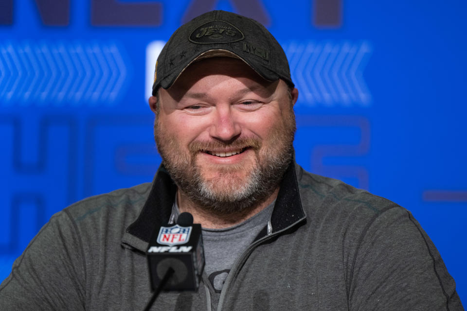 Joe Douglas is confident he will land Aaron Rodgers. (Photo by Zach Bolinger/Icon Sportswire via Getty Images)