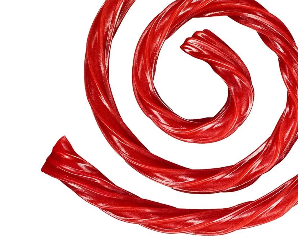 a twizzlers candy spiral