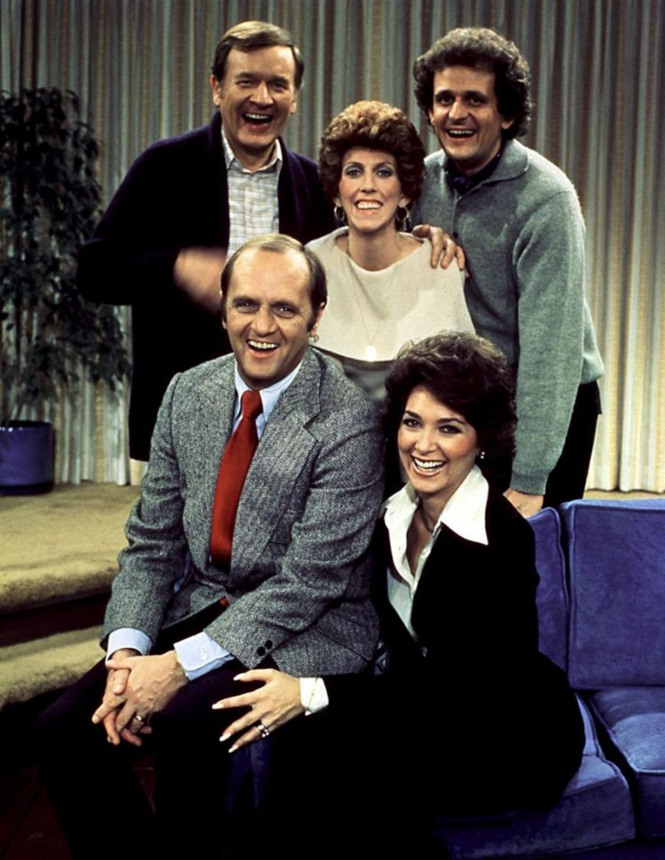 Marcia Wallace, Bob Newhart, Peter Bonerz, Suzanne Pleshette and Bill Daily (1978) 