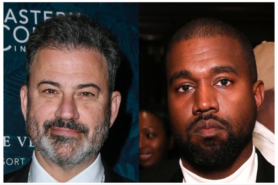 Jimmy Kimmel and Kanye West (Getty)
