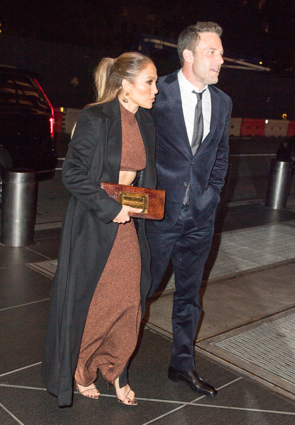 Jennifer Lopez and Ben Affleck leave the afterparty for “The Last Duel” at the Bowery Hotel in New York City. - Credit: BeautifulSignatureIG / SplashNews.com