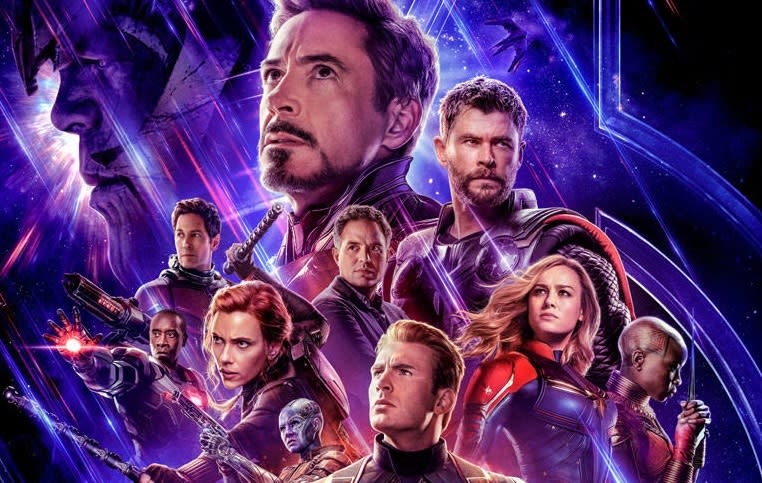 Avengers: Endgame poster showing various characters from the movie