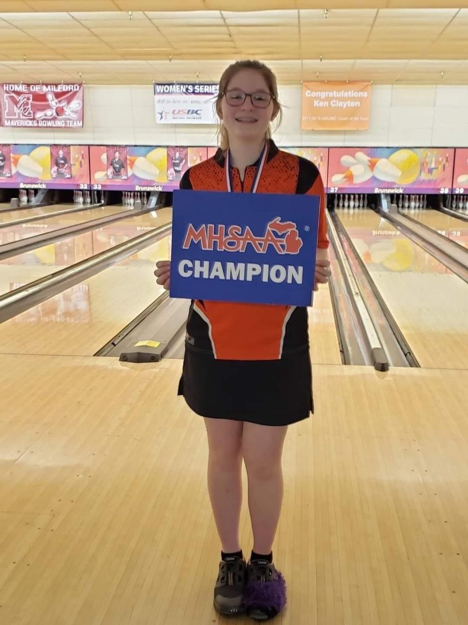 Charlotte freshman Savannah Portillo finished as the Division 2 singles champion on Saturday, March 4, 2023.