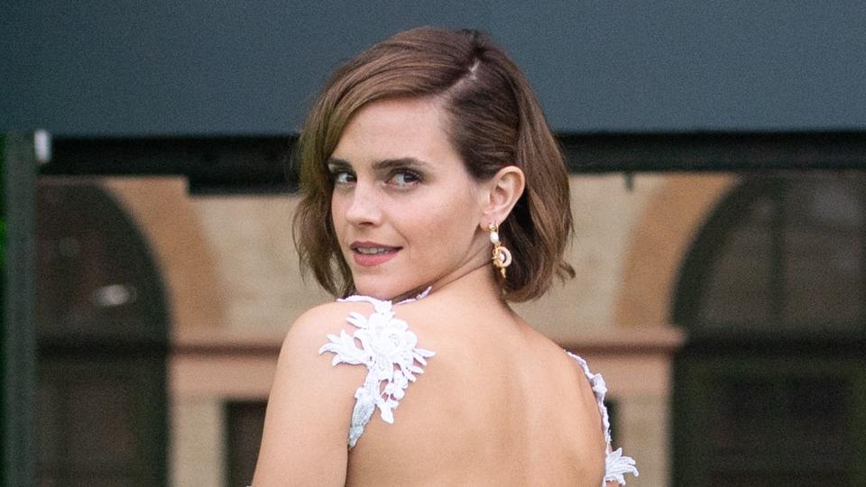 7: Emma Watson attends the Earthshot Prize 2021 wearing dress made out of Oxfam wedding dresses over black flares