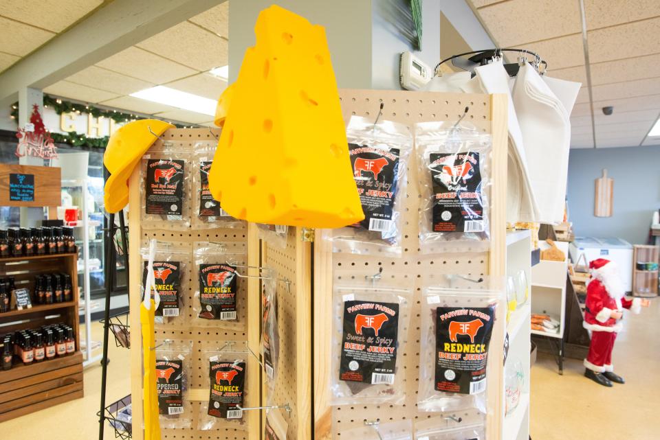 Along with their own cheese products, Stumpy's Smoked Cheese, 2104 N.W. Topeka Blvd., offers a variety of local foods and products, such as Farview Farms jerky.