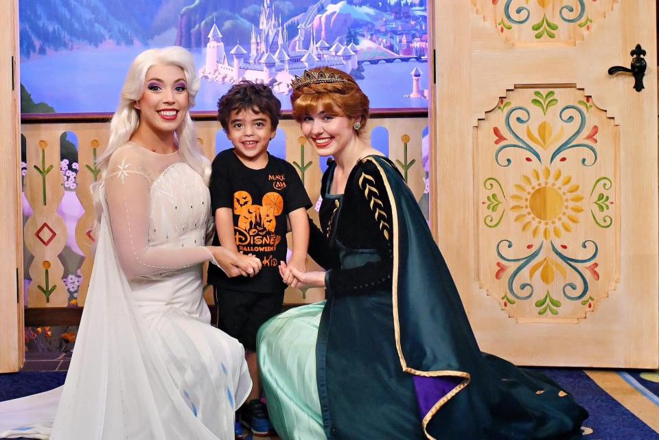 Elliott Althouse, of Monroe, who turns 5 years old today, met two of his favorite characters, Disney princesses Anna and Elsa from Frozen, during the family's recent trip to Walt Disney World which was provided by the Make-A-Wish Foundation. Elliott is dealing with a very rare syndrome called Lennox-Gastaut Syndrome, a lifelong and aggressive form of epilepsy.