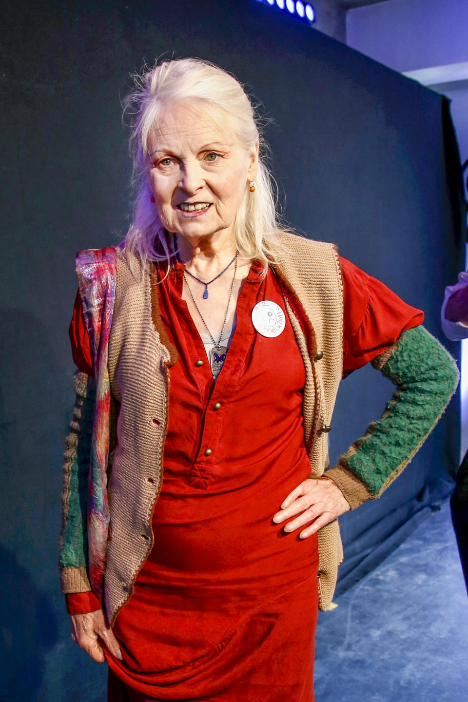 Fashion Designer Vivienne Westwood arrives at the Bread & Butter by Zalando event in 2017 (Photo: Isa Foltin/Getty Images for Zalando)
