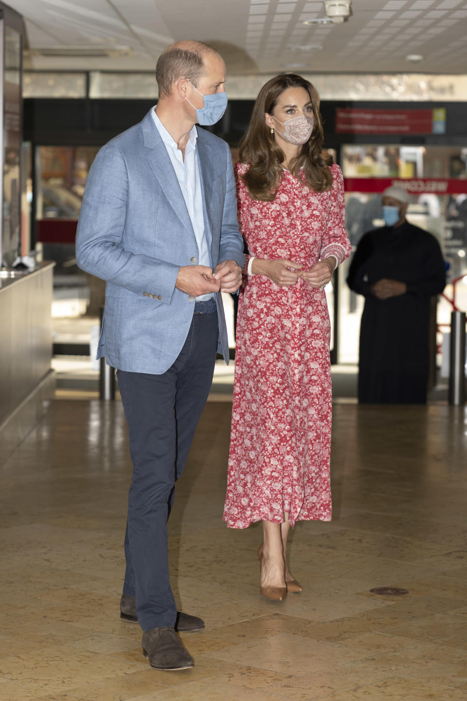 In September 2020 the Duke and Duchess of Cambridge visited the East London Mosque to meet volunteers who have supported members during the COVID 19 Lockdown. (Getty Images)