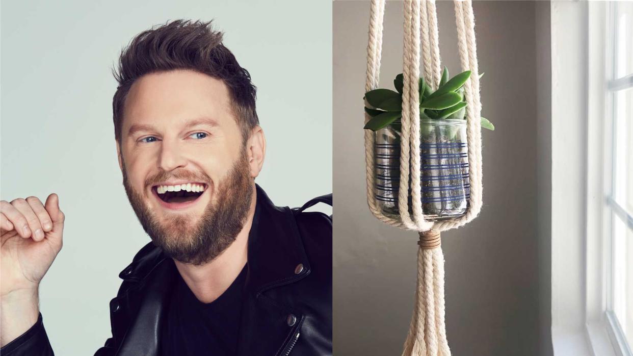 Bobby Berk and Oui by Yoplait hanging succulent planter