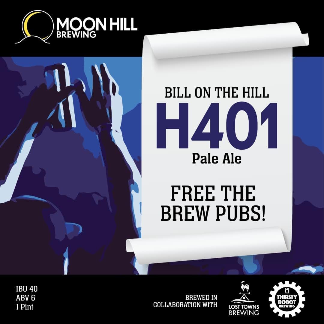 Earlier this year, Gardner's Moon Hill Brewing teamed up with fellow pub brewers Thirsty Robot Brewing Co. in Fitchburg and Lost Towns Brewing Co. in Gilbertville to brew a beer raising awareness for their fight on Beacon Hill to win the right to self-distribute.