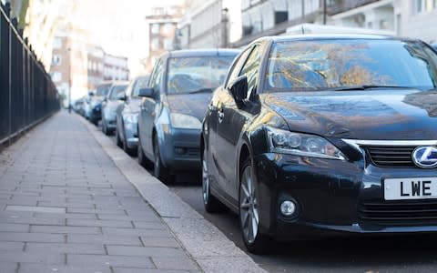 File photo dated 16/01/16 of cars parked on a residential street in London. Nearly two thirds of teachers would support car-free roads outside schools during drop-off and pick-up times, a survey suggests. PRESS ASSOCIATION Photo. Issue date: Monday March 25, 2019. The poll also indicates that more than half (59%) want the Government to take urgent action to improve air quality outside schools. See PA story EDUCATION Pollution. Photo credit should read: Lauren Hurley/PA Wire - Credit: Lauren Hurley/PA