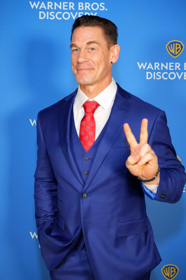 John Cena, who voices Rocksteady in "Teenage Mutant Ninja Turtles: Mutant Mayhem"<p><a href="https://www.gettyimages.com/detail/1397903324" rel="nofollow noopener" target="_blank" data-ylk="slk:Kevin Mazur/Getty Images;elm:context_link;itc:0;sec:content-canvas" class="link ">Kevin Mazur/Getty Images</a></p>