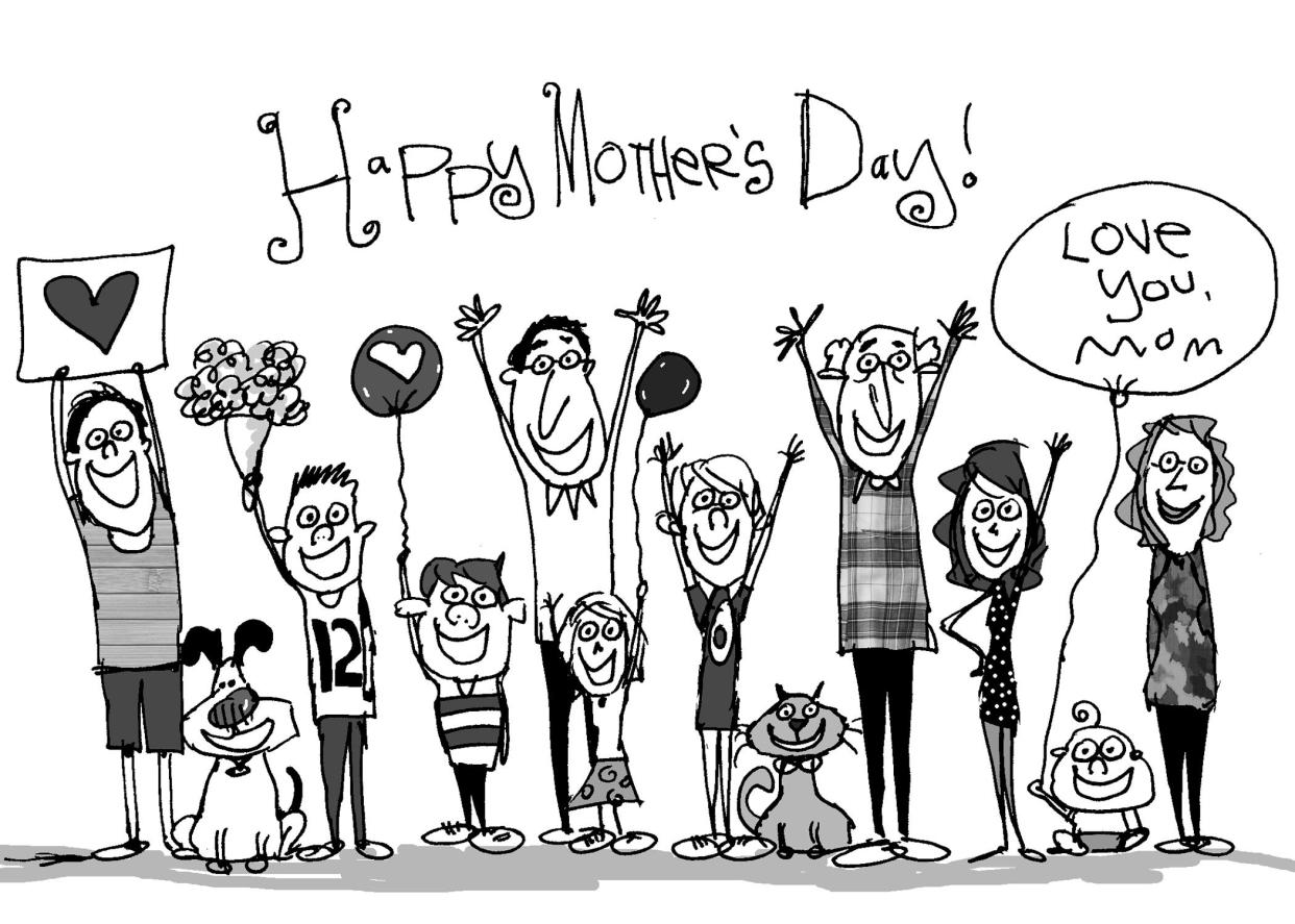 Editorial cartoonist Jerry King says Happy Mother's Day.