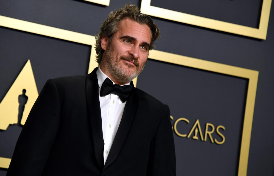 Joaquin Phoenix in the press room at the 92nd Academy Awards held at the Dolby Theatre in Hollywood, Los Angeles, USA. (Photo by Jennifer Graylock/PA Images via Getty Images)