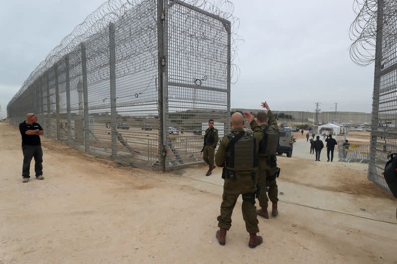 Israel reveals underground barrier along the Gaza Strip border