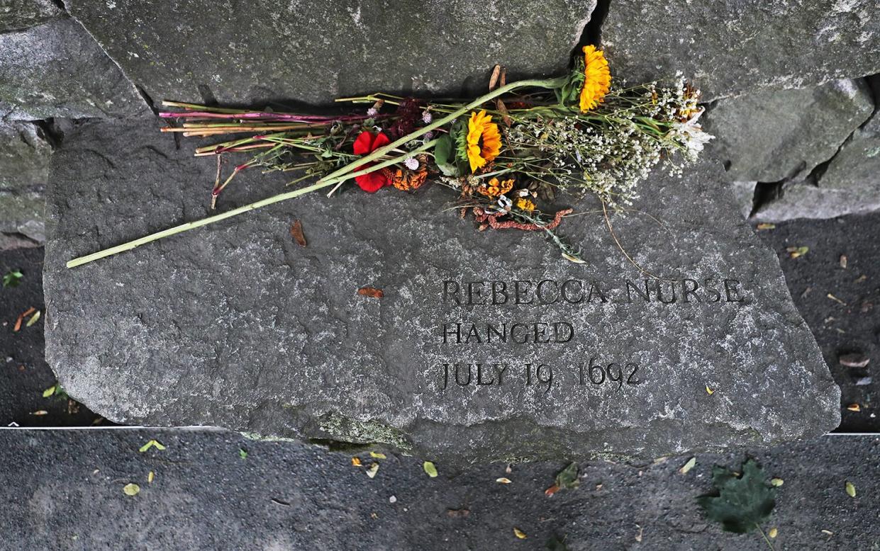 The memorial to Rebecca Nurse, who was executed for witchcraft, is pictured at the Salem Witch Memorial in Salem, MA on Sep. 26, 2019. The legacy of the Salem witch trials is complicated. During October, tourists flock to the North Shore city from around the world to celebrate the contemporary idea of witchcraft tied to Halloween. Others like author, historian, and Salem State University interim dean and professor Emerson Tad Baker, focus on the rush to judgment and the innocent lives and families that were destroyed by the 1692 trials.