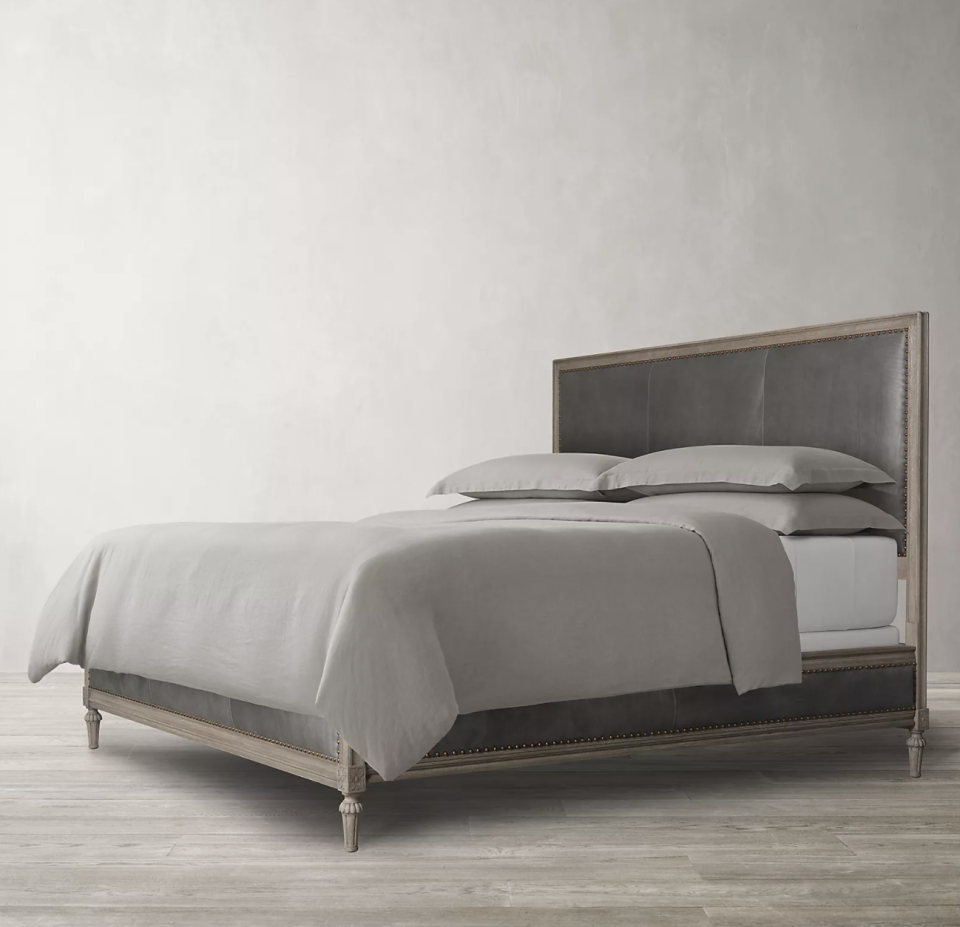 Maison Leather Panel Bed
