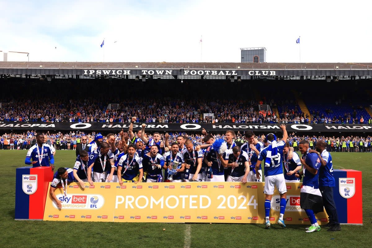 Back-to-back: Ipswich’s second successive promotion will see them play in the Premier League again (Getty Images)