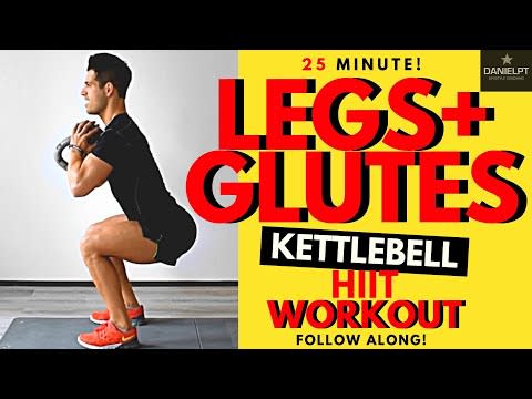 <p>Let's take all those <a href="https://www.womenshealthmag.com/uk/fitness/workouts/a708012/kettlebell-exercises/" rel="nofollow noopener" target="_blank" data-ylk="slk:kettlebell exercises;elm:context_link;itc:0;sec:content-canvas" class="link ">kettlebell exercises</a> you've learned and channel them into a kettlebell HIIT workout, shall we? Follow along for a super spicy weighted session. <strong><br></strong></p><ul><li><strong>How long? </strong>25 minutes</li><li><strong>Equipment: </strong>Kettlebell </li></ul><p><a href="https://www.youtube.com/watch?v=TbrQtf4nlmY&t=817s&ab_channel=DANIELPTFITNESS" rel="nofollow noopener" target="_blank" data-ylk="slk:See the original post on Youtube;elm:context_link;itc:0;sec:content-canvas" class="link ">See the original post on Youtube</a></p>